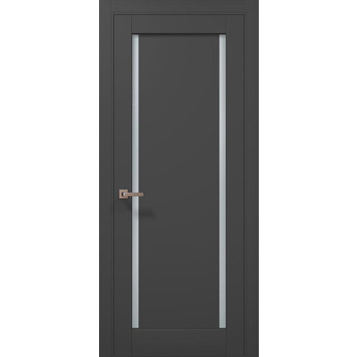 Міжкімнатні двері Папа Карло Millenium ML-62 темно-сірий супермат (RAL 7016)    Зображення