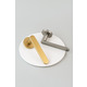 Дверна ручка ILAVIO 2891 на круглій розетці, шампань Зображення