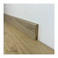 Плінтус МДФ шпонований Kluchuk Дуб срібний 80х12х2000 мм MDF-D8004 Зображення