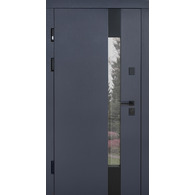 Вхідні двері Abwehr Tower Termix Lampre Антрацит / Вулична плівка Антрацит 860/960×2050 мм Зображення