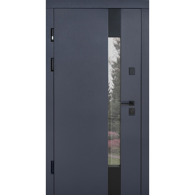 Вхідні двері Abwehr Tower Termix Lampre Антрацит / Вулична плівка Антрацит 860/960×2050 мм Зображення