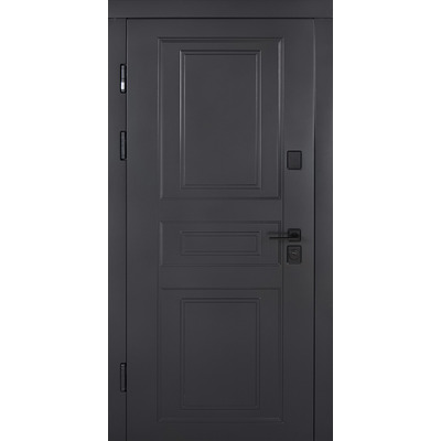 Вхідні двері Abwehr Scandi Bionica Combo RAL 7021 / Вулична плівка Біла 860/960×2050 мм Зображення