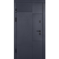 Вхідні двері Abwehr Supreme Termix Lampre Антрацит / Вулична плівка Біла 860/960×2050 мм Зображення