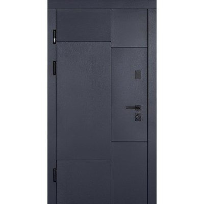 Вхідні двері Abwehr Supreme Termix Lampre Антрацит / Вулична плівка Біла 860/960×2050 мм Зображення