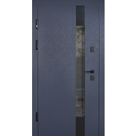 Вхідні двері Abwehr Tower Termix Lampre Антрацит / Олово супермат 860/960×2050 мм Зображення