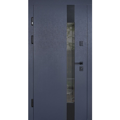 Вхідні двері Abwehr Tower Termix Lampre Антрацит / Олово супермат 860/960×2050 мм Зображення