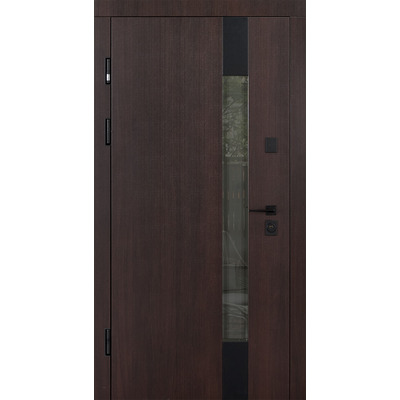 Входные двери Abwehr Tower Termix Lampre Венге Темный / Слоновая кость супермат 860/960×2050 мм Изображение