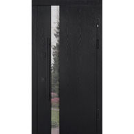 Вхідні двері Abwehr Carat Termix Lampre Black Wood / Вулична плівка 860/960×2050 мм Зображення