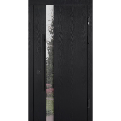 Вхідні двері Abwehr Carat Termix Lampre Black Wood / Вулична плівка 860/960×2050 мм Зображення