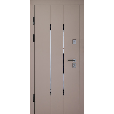 Вхідні двері Abwehr Mira Megapolis Kale Smokey Soft / Білий супермат 860/960×2050 мм Зображення