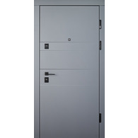 Вхідні двері Abwehr Moderna Grand Асфальт / Білий супермат 860/960×2050 мм Зображення