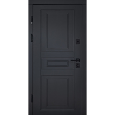 Вхідні двері Abwehr Scandi COTTAGE RAL 7021 / Вулична плівка Біла 860/960×2050 мм Зображення