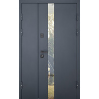 Вхідні двері Abwehr Nordi Glass Defender 1200 RAL 7021T / Вулична плівка 1200×2050 мм Зображення