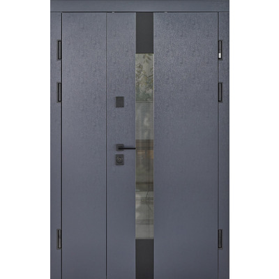 Вхідні двері Abwehr Tower Termix 1200 Lampre Антрацит / Сосна прованс 1200×2050 мм Зображення