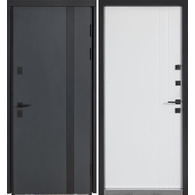 Вхідні двері Булат Котедж 710/265, Metalic anthracite / Білий атласний Зображення