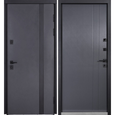 Вхідні двері Булат Котедж 710/265, Metalic anthracite / Антрацит сірий Зображення