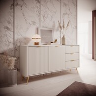 Комод Perfect Home Ланте / Lante 2-дверний з 3 шухлядами і золотими ніжками 2D3S/163 Беж Зображення