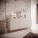 Комод Perfect Home Ланте / Lante 2-дверний з 3 шухлядами і золотими ніжками 2D3S/163 Беж Зображення