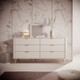 Комод Perfect Home Ланте / Lante з 6 шухлядами і золотими ніжками 6S/163 Беж Зображення