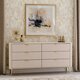 Комод Perfect Home Ланте / Lante з 6 шухлядами і золотими ніжками 6S/163 Беж Зображення