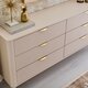 Комод Perfect Home Ланте / Lante з 6 шухлядами і золотими ніжками 6S/163 Беж Зображення