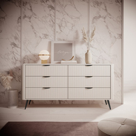 Комод Perfect Home Ланте / Lante з 6 шухлядами і чорними ніжками 6S/163 Беж Зображення