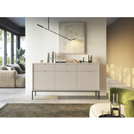 Комод Perfect Home Нова / Nova 3-дверний з 3 шухлядами і чорними ніжками KSZ154 Кашемір Зображення