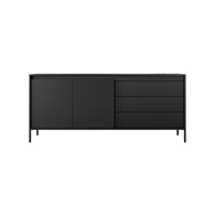 Комод Perfect Home Сенсо / Senso 2-дверний з 3 шухлядами 2D3S/187 Чорний Зображення