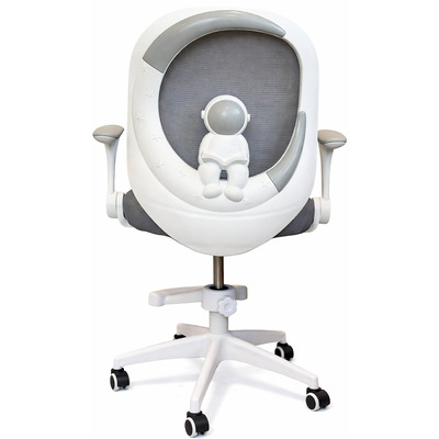 Кресло вращающееся детское с подставкой для ног PERFECT KIDS ASTRONAUT GRAY Perfect Home Украина Серый Изображение