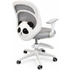 Кресло вращающееся детское с подставкой для ног PERFECT KIDS PANDA GRAY Perfect Home Украина Серый Изображение