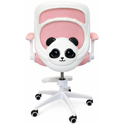 Крісло обертове дитяче з підставкою для ніг PERFECT KIDS PANDA PINK Perfect Home Україна Рожевий Зображення
