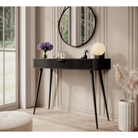 Стіл туалетний Perfect Home Ланте / Lante 1S/100 з 1 шухлядою і чорними ніжками Чорний Зображення