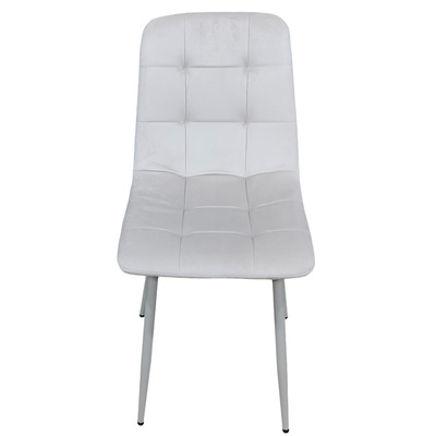 Стул/кресло для кухни PM-003 Perfect Home Украина Беж с белыми ножками Sic Velluto 2 Beige Изображение
