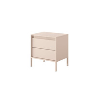 Тумба приліжкова Perfect Home Сенсо / Senso 2S/53 з 2 шухлядами Беж Зображення
