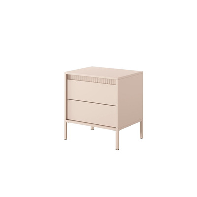 Тумба прикроватная Perfect Home Сенсо / Senso 2S/53 с 2-мя выдвижными ящиками Беж Изображение