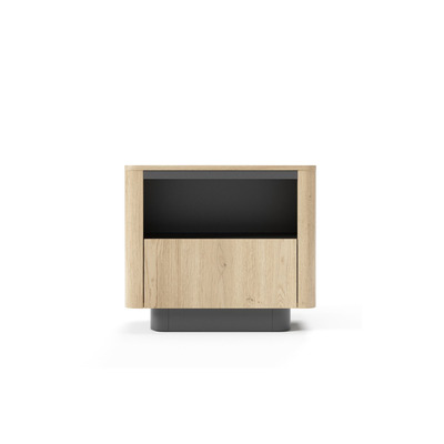 Тумба прикроватная Perfect Home Торро / Torro 1S/63 с 1 ящиком Дуб кремона/черный Изображение