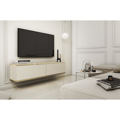 Тумба під телевізор навісна Perfect Home Оро / Oro 2-дверна RTV135 MDF Бежевий Зображення