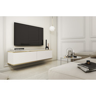 Тумба під телевізор навісна Perfect Home Оро / Oro 2-дверна RTV135 MDF Білий Зображення