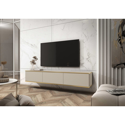 Тумба під телевізор навісна Perfect Home Оро / Oro 3-дверна RTV175 MDF Бежевий Зображення