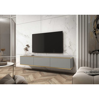 Тумба під телевізор навісна Perfect Home Оро / Oro 3-дверна RTV175 Сірий Зображення