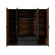 Шафа для одягу Perfect Home Мілтон / Milton 4-дверна з дзеркалом 4D2S/220 Каштан/антрацит Зображення