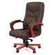 Крісло АКЛАС Артур EX MB (Шкіра LC-K Dark brown/PU Dark brown) Зображення