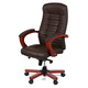 Крісло АКЛАС Атлант EX MB (Шкіра LC-K Dark brown/PU Dark brown) Зображення