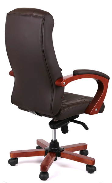 Крісло АКЛАС Атлант EX MB (Шкіра LC-K Dark brown/PU Dark brown) Зображення