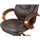 Крісло АКЛАС Валенсія Soft EX MB (Шкіра LC-K Dark brown/PU Dark brown) Зображення