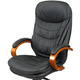 Крісло АКЛАС Валенсія Soft EX MB (Шкіра LC-A Black/PU Black) Зображення