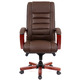 Крісло АКЛАС Гаспар ЕХ МB (Шкіра LC-K Dark brown/PU Dark brown) Зображення