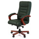 Крісло АКЛАС Гаспар ЕХ МB (Шкіра Lux LC Green/PU Green) Зображення