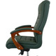 Крісло АКЛАС Гаспар ЕХ МB (Шкіра Lux LC Green/PU Green) Зображення