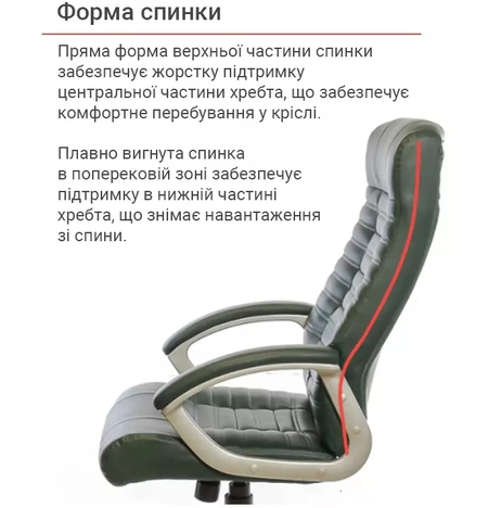 Крісло АКЛАС Атлант MP TILT XY-7147 (PU Green) Зображення